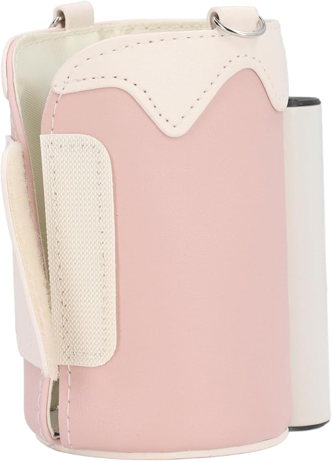 ANGGREK Milk Warmer Cover, Portable Bottle Warmer Digital Display 21 Gears Temp Adjustable Rechargeable for Home (Pink)