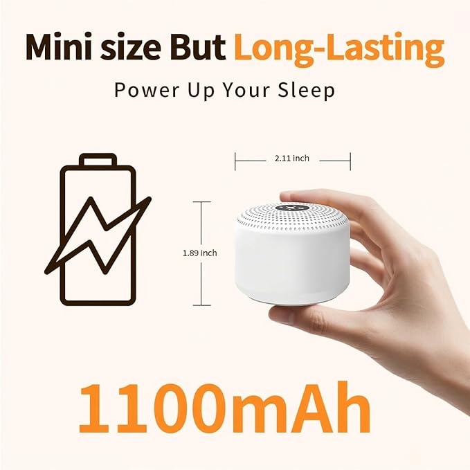 Soothing Sounds White Noise Machine Portable Sleep Machines with 30 Relaxing Sounds 12 Color Options 5 Adjustable Brightness 32 Volume Levels 4 Timer for Baby and Adult Perfect for Home Travel Office