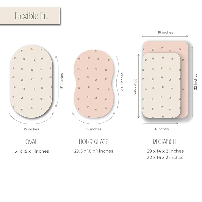 Ely’s & Co. Bassinet Sheets, Baby Girl Fitted Bassinet Mattress Sheet Set - 2 Pack, 100% Jersey Knit Cotton, fits Oval, Hourglass and Rectangle Mattress, Pink Vintage Floral Collection, 32”x16”x3”