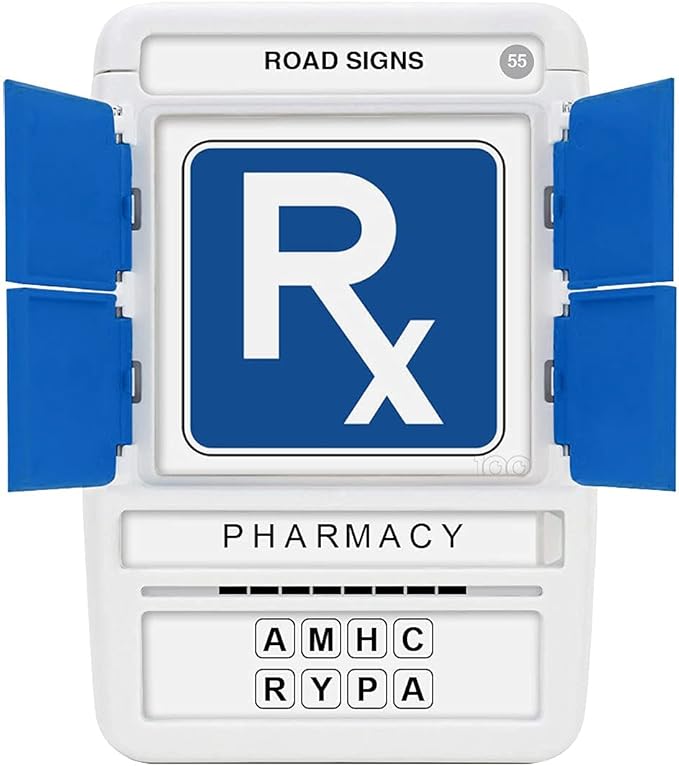 100 PICS US Road Signs Travel Game - Learn 100 Road Signs | Flash Cards with Slide Reveal Case | Card Game, Gift, Stocking Stuffer | Hours of Fun for Kids and Adults | Ages 6+