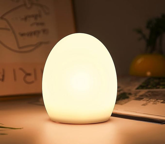 Cute Kids Night Light Night Lamp Night Lights for Kids Bedroom Toddler Baby Portable Silicone Battery Led Nightlight Nursery(Egg)