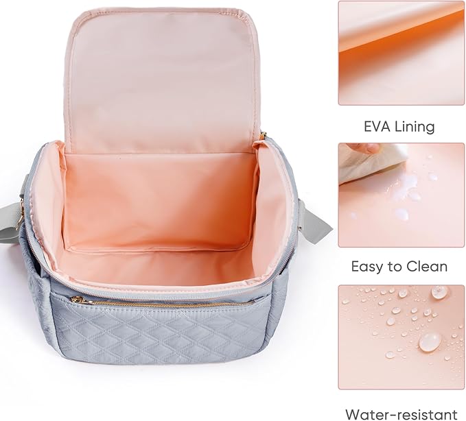 SFYBYHEART Breastmilk Cooler Travel Bag with Ice Pack for 6 Baby Bottles Up to 9 Ounce - Insulated Bottle bag for Daycare - Breastmilk Storage Bag - Baby Bottle Cooler Bag - Bottle Holder