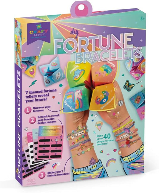 Craft-tastic — DIY Fortune Bracelets — Craft Kit — Create The Fortune Teller, Use Matching Scratch-Off Cards, and Discover which Bracelets to Make — for Ages 8+