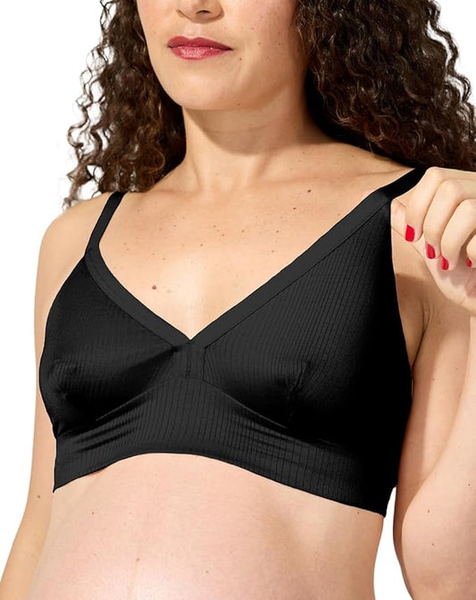 Bodily The Effortless Bra for Pregnancy, Postpartum & Nursing, Soft, Seamless, Stretchy & Wireless Pull-Down Maternity Bra