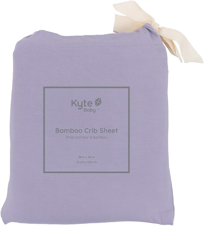 Kyte Baby Soft Crib Sheet - Standard Fitted Crib Sheet Made with Rayon from Bamboo, Ultra-Gentle and Breathable (Taro)