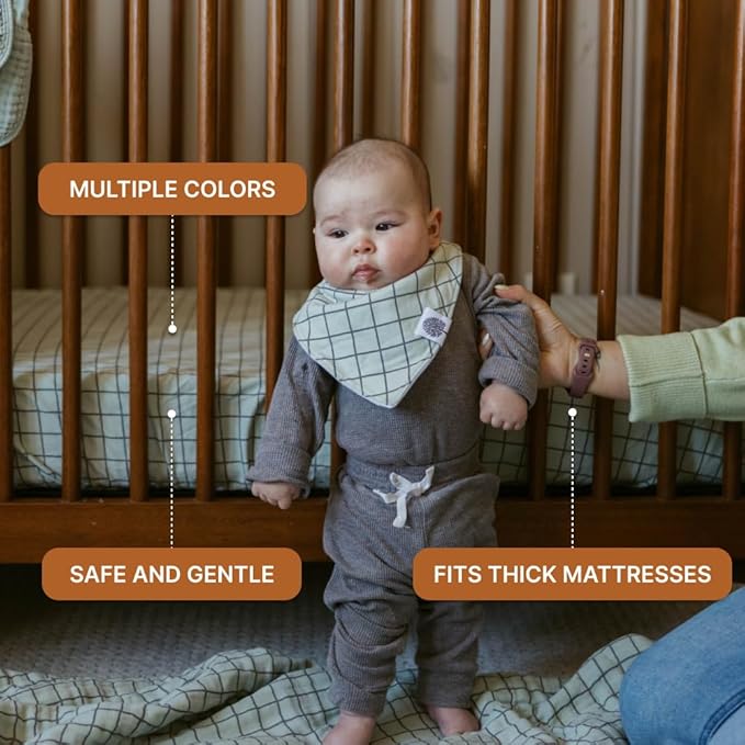 Parker Baby Soft & Durable Fitted Baby Crib Sheets | Snug Fit for Standard Crib Mattresses | Machine Washable, Fade-Resistant & Modern Nursery Designs