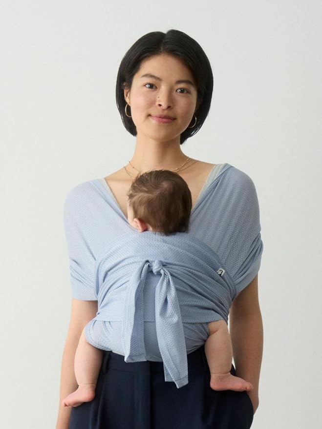 Konny Baby Carrier Flex AirMesh with Head Support- Adjustable, Easy to Wear Baby Wrap Sling, Perfect for Newborn Babies Essentials up to 44 lbs (M-4XL) -Wood Rose