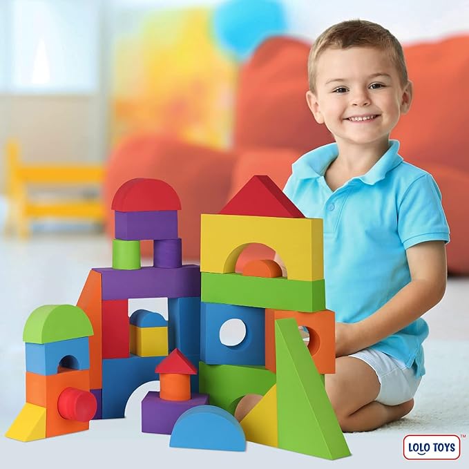 Large Building Foam Blocks for Toddlers – Giant Jumbo Big Building Blocks (30 Pieces)