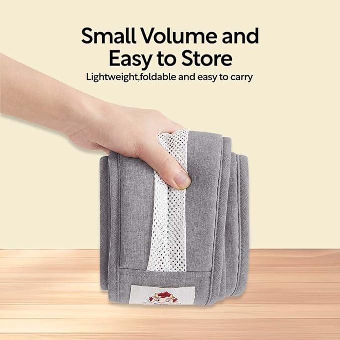 Baby Sling Carrier with Hip Seat - Breathable & Adjustable, Anti-Slip Design for Infants 0-36 Months, ASTM Certified, Ergonomic Hands-Free Carrier Carrying 8-35lbs (Gray)