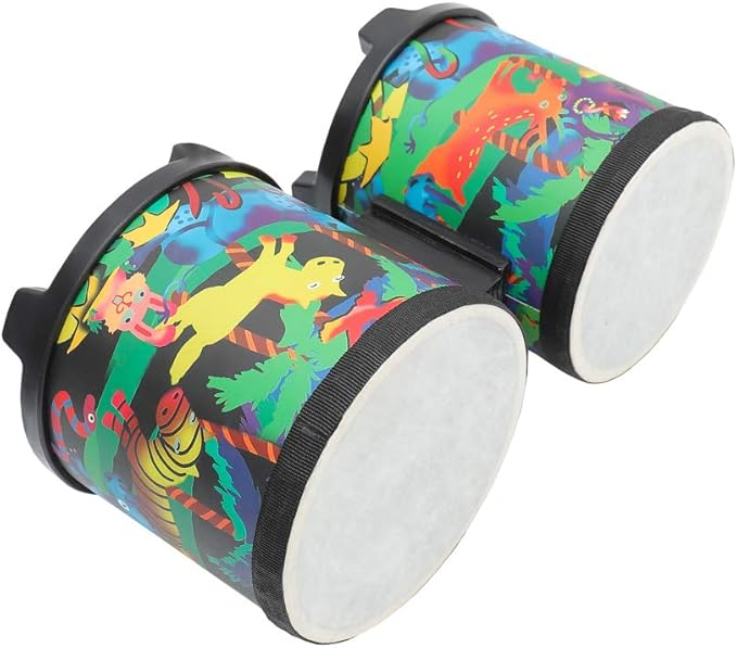 Bongo Drum 5"-6" Rhythm Club Drum for Kids Percussion Instrument Music Drums with Colorful Mallets for Baby Children Special Christmas Birthday Gift.(5"-6")