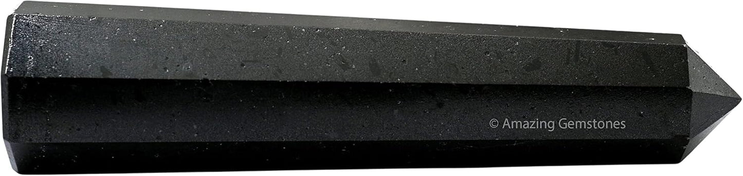 Amazing Gemstone Black Tourmaline Crystal Towers ~ Natural Healing Crystal Point Obelisk for Reiki Healing and Crystal Grid (3- Inch)