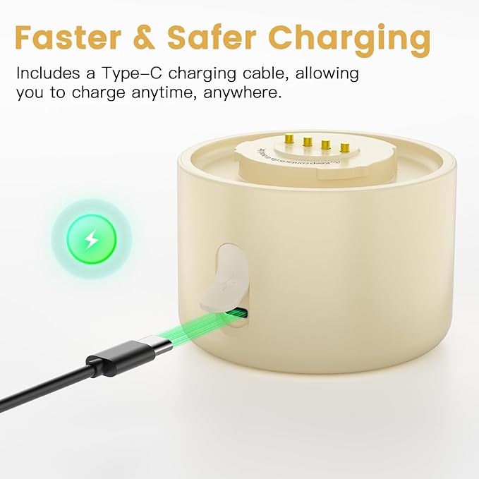 2025 AI Portable Baby Bottle Warmer for Travel – 17oz Cordless Milk Warmer with Detachable Battery, USB Rechargeable Breast Milk Warmer, Baby Bottle Heater for Home and On-The-Go Use