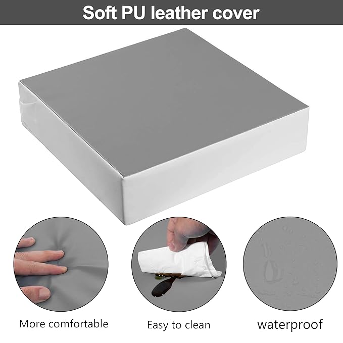 Toddler Booster Seat Dining, PU Washable 2 Straps Safety Buckle Kids Booster Seat for Dining Table, Portable Travel Increasing Cushion…