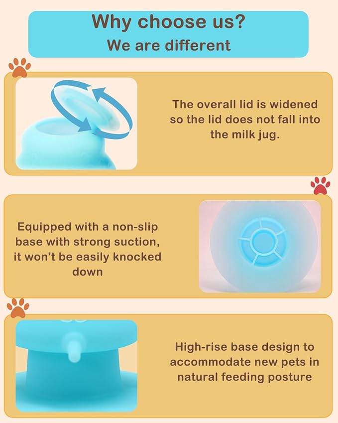 Puppy Bottles for Nursing Puppy Milk - 230ML Upgrade Puppy Feeder for Multiple Puppies, Kitten Bottle Feeding Kit,4 Nursing Nipples for Kittens,Puppies (Blue)