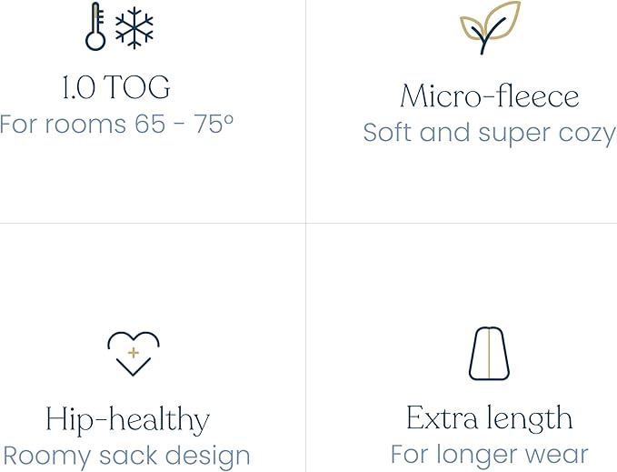 HALO Micro-Fleece Wearable Blanket, Swaddle Transition Sleeping Bag, TOG 1.0