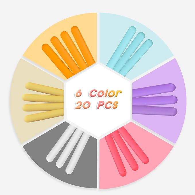 Sensory Activity Board, Silicone Fidget Toy for Stress Relief, Calming, Focus, ADHD and Autism, 6 Colors Sensory Toys Game Controller for Kids 2+ & Adults with 20 Strings