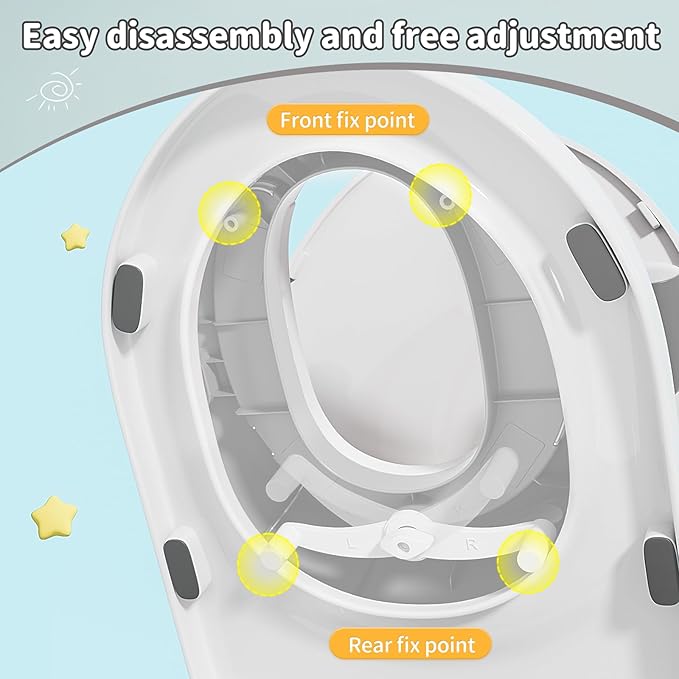 Potty Training Toilet Seat with Kids Step Stool Anti-Slip Toddler Seat, Soft Cushion, Baby Potty Training Set for Boys & Girls (Grey)