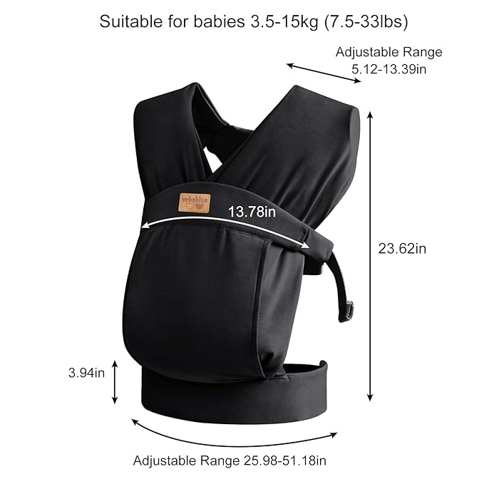 Baby Wraps Carrier Sling, Baby Carrier for Newborns and Toddlers,Skin-Friendly and Soft Front Baby Carrier Wrap Perfect Baby Gifts