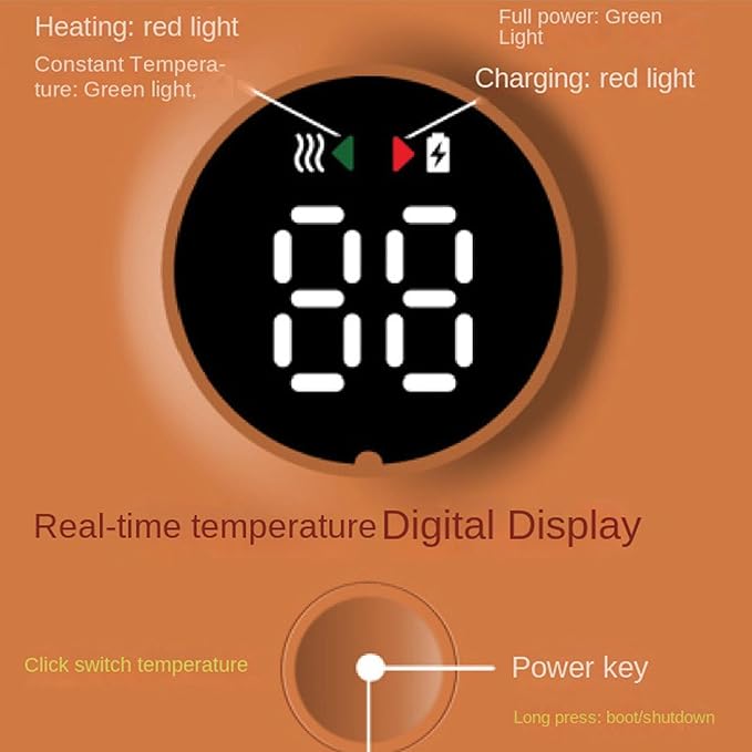 Portable Bottle Warmer, 6 Level Temperature 6000mah Bottle Warmer, USB Rechargeable Universal Bottle Warmer, Portable Bottle Warmer for Travel