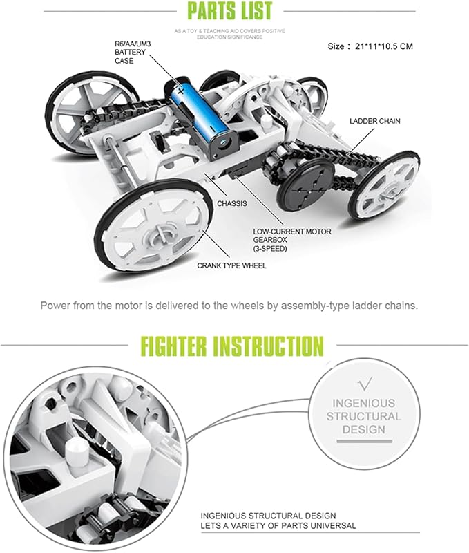 STEM Projects for Kids Ages 8-12 | Science Kits for Kids | Electronics Circuits Engineering and Science Experiments for Teens | 4WD Climbing Vehicle,DIY STEM Toys for Boys and Girls