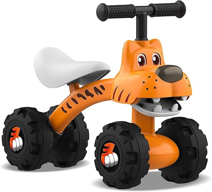 Wdmiya Baby Balance Bike for 1 Year Old Boys Girls, Riding Toys for Toddlers, No Pedal Bicycle, 12-36 Months Kids First Bike, Best Gift for Birthday, Christmas, Halloween (Tiger)