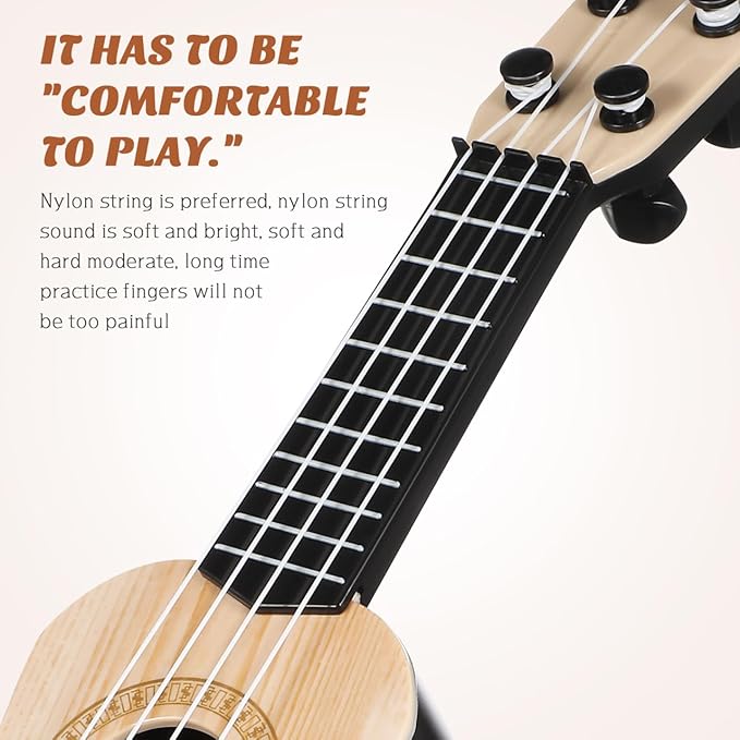 Kids Ukulele - 4 String Musical Instrument for Toddlers & Beginners, Early Education Toy Guitar