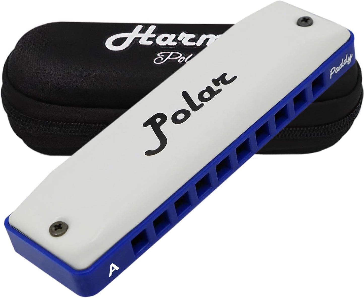Harmo Polar Diatonic Harmonica Key of A, Paddy Richter Tuning - Specialized for Irish, Bluegrass, Celtic, and Folk Music, Mouth Organ With Case, Harmonica for Kids, Adults, Beginners & Professionals