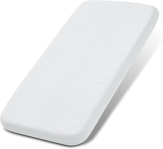 NeoBorn Baby Bassinet Mattress Pad, 33" x 19" Dual Sided Comfort Gel Memory Foam Mattress with Removable Breathable Soft Tencel Cover Fit for Jimglo/ANGELBLISS 3 in 1/BabyBond/Cowiewie Baby Bassinet