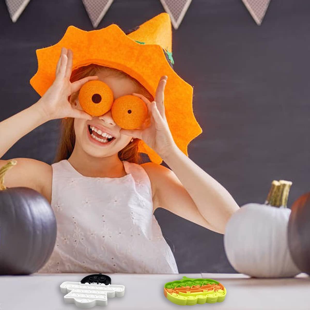 Jofan 3 Pack Halloween Fidget Sensory Pop Toys Packs for Kids Girls Boys Halloween Party Favors Halloween Treat Bags Gifts Stress Relief