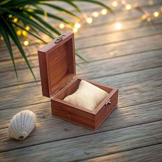 Walnut Color Watch Box Jewelry Box, Handcrafted for Keepsakes, Father's Day, Mother's Day, Anniversaries, Christmas, Valentine's Day Box (Watch Box-11 * 11cm)