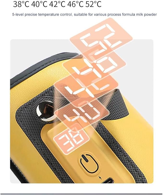 Baby Bottle Warmer, Portable Bottle Warmer, Baby Bottle Insulation Cover Bottle Warmer with LED Display, Heating Accurate Temperature Control for Travel Camping