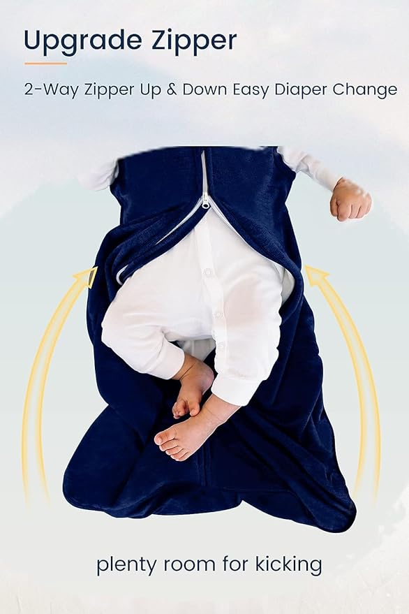 TotAha Light Sleep Sack, Stretchy, Soft, Cozy Wearable Blanket Sleep Bag with 2-Way Safe Zippers for 0-6-12-24 Months 0.5 TOG