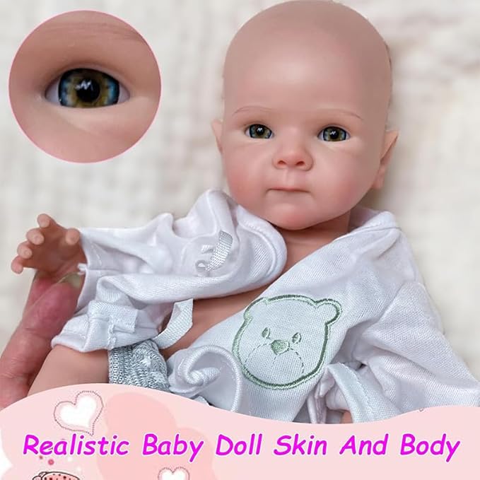 13 Inch Can Open Mouth Full Silicone Baby Dolls That Look Real Babies Solid Silicone Newborn Baby Girl Dolls Anatomically Correct