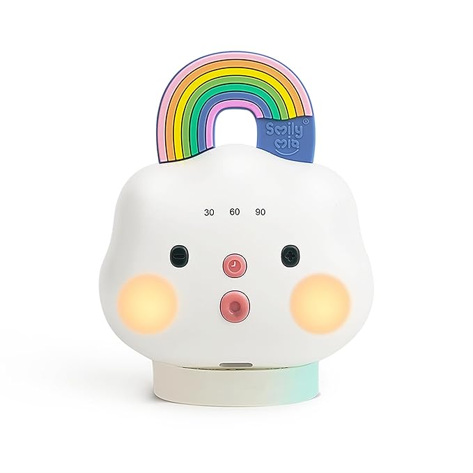 Smily Mia Portable Sound Machine for Babies |White Noise Machine Baby| Sleep Soother |14 Soothing Sounds | Shush | Travel | Registry Gift | Baby Shower | New Born Essentials, Attach to Stroller/Crib