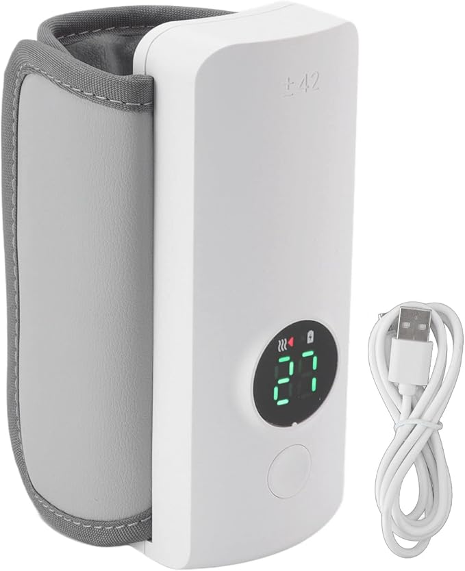 Portable Bottle Warmer,6000mah USB Charging Baby Bottle Warmer,7.4V 2A 18W Insulated, Portable Baby Nursing Tool for Breastmilk,Thermostat Bag for Feed Newborn