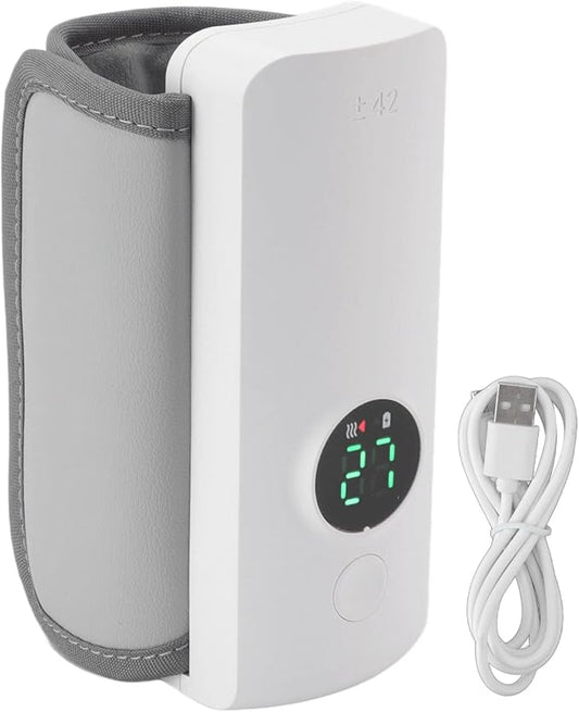 Portable Bottle Warmer,6000mah USB Charging Baby Bottle Warmer,7.4V 2A 18W Insulated, Portable Baby Nursing Tool for Breastmilk,Thermostat Bag for Feed Newborn