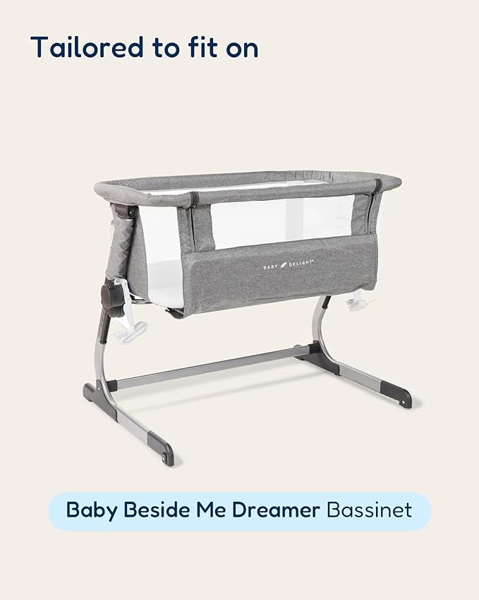 Bassinet Sheets Compatible with Baby Delight Beside Me Dreamer Bassinet, 33x20 for Baby Bedside Sleeper - Buttery Soft, Premium Stretchy Jersey Knit Sheets, 2 Pack