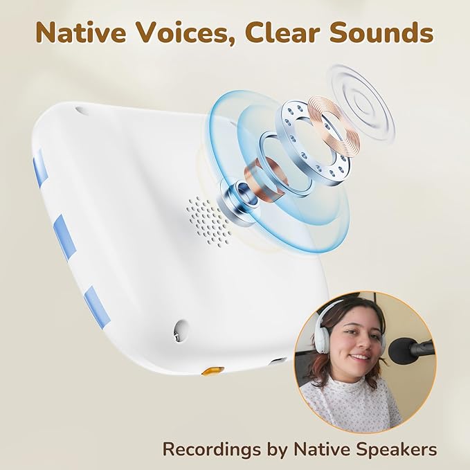 JoyCat Spanish & English Bilingual Talking Flash Cards for Toddlers 1-5, 454 Words with Durable Thick Cards, Easy to Slide in and Out, Speech Therapy Toys, Birthday Gifts for Boys Girls