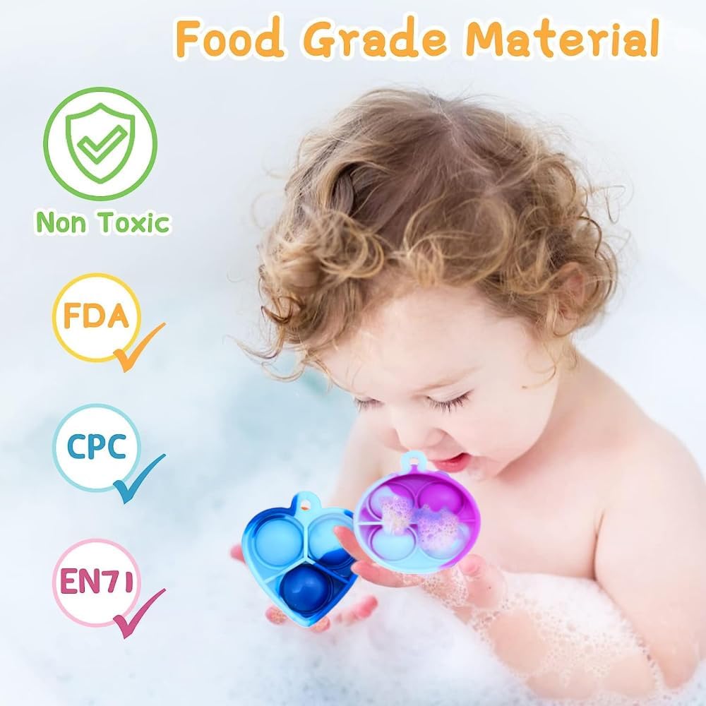20pcs 1.5in Random Pop Bubble Fidget Sensory Toys, Pop Toy Bulk for Party Favor, Classroom Student Prizes Easter Basket Goodie Bag Stuffers Christmas Valentine Gift for Kid