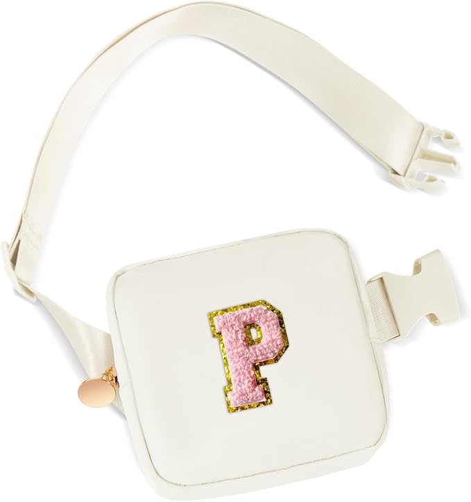 Party Favors Bags for Kids 4-8, Mini Fanny Pack Cute Crossbody Bags for Girls - Cream