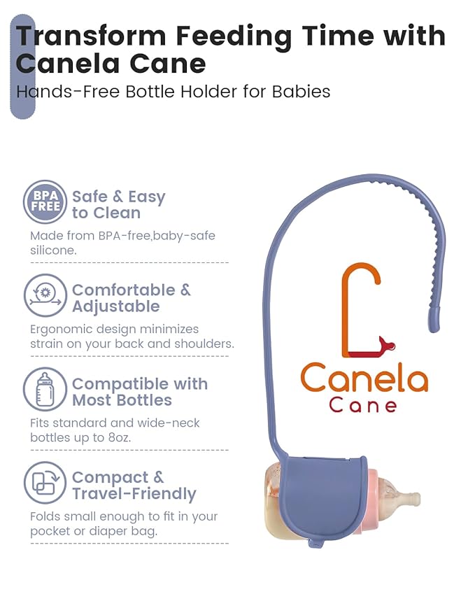 Adjustable Baby Bottle Support – Assist Feeding Tool for Parents, Non-Slip & Ergonomic Design, Fits Standard & Wide-Neck Bottles(Blue)