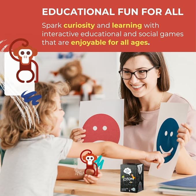 Totem: Self-Esteem & Family Bonding Game Ages 8+ - Therapy Games for Kids, Teens, Adults, Counselors - Team Building Games for Work - Group Therapy Conversation Cards for Mental Health