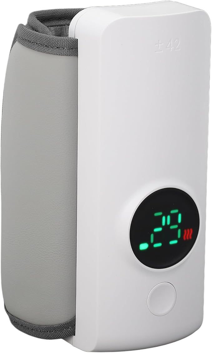 Portable Bottle Warmer, Bottle Heating Sleeve for Breastmilk or Baby Formula, Fast Baby Bottle Warmer with 6000mAh Battery, Battery Powered