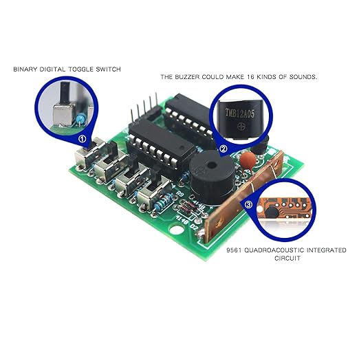 Soldering Practice Kit DIY 16 Sounds Music Box Plug-in Circuit Kit Learn Soldering Kit For DIYers Learning Electronics (0516Y05)