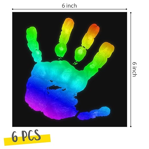 Spakon 6 Pcs Heat Sensitive Sheet Temperature Sensitive Sheet 6 Color Changing Heat Board, 24 to 34 Celsius Degree Transition for Science Experiment (10 x 10 Inch)