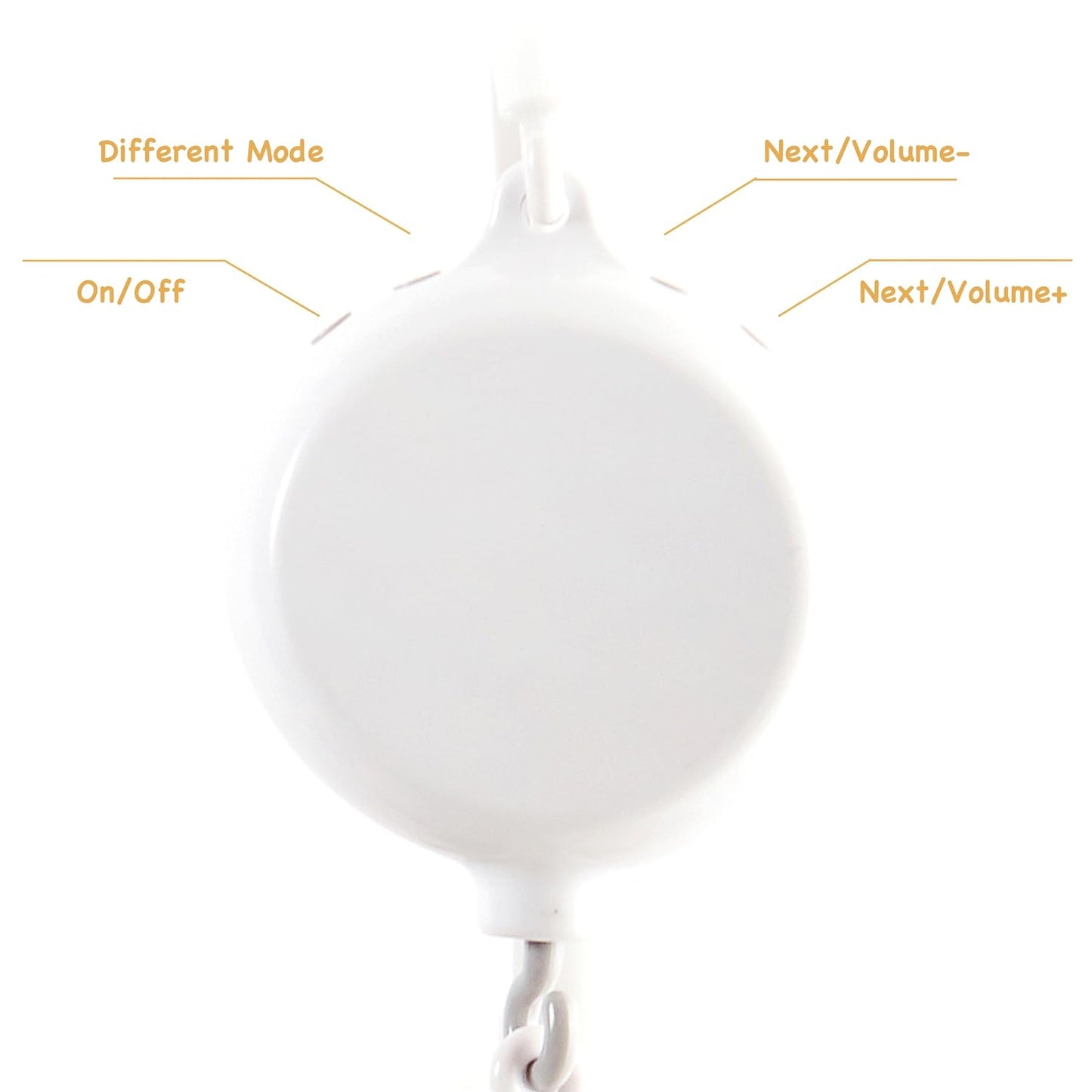 Joliecraft Woodland Safari Musical Baby Crib Mobile, Handmade Nursery Mobile Decor in White and Gray