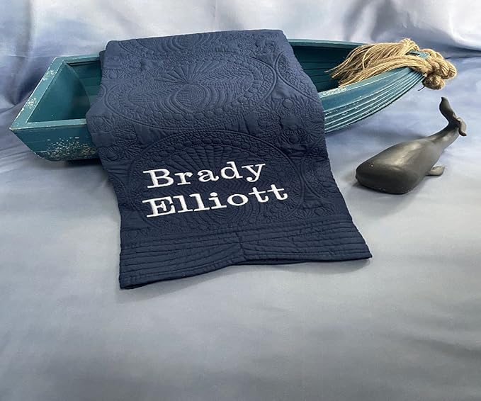 Personalized Baby Blanket Baby Quilt Monogrammed Blankets for Boys and Girls Embroidered Baby Gifts Letter & Date