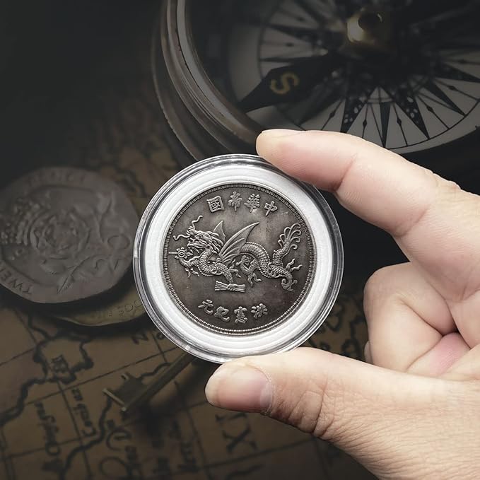 100 Pcs 46mm Silver Dollar Coin Holder Capsules and 15 Sizes(Match All 12-46mm) Protect Gasket for Collection Supplies,Plastic Coin Case with Storage Organizer Box for Collectors and 6 Pcs Coin Flip