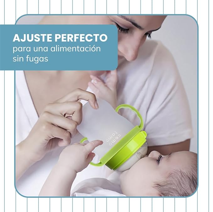 Botabee Baby Bottle Handle Grip for Comotomo 5 Ounce and 8 Ounce Silicone Bottles - Pack of 3 (Green)