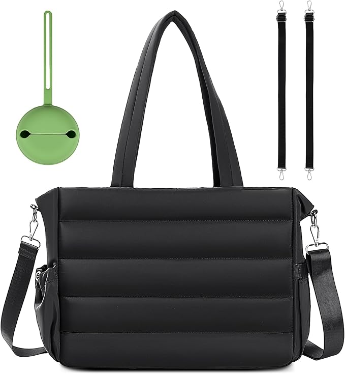 Diaper Bag Tote, Large Capacity Travel Diaper Baby Bags Crossbody Hospital Mom Bag，with Silicone Pacifier Case